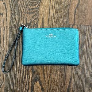 Blue Coach small wristlet